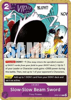 One Piece-Karte Slow-Slow Beam Sword OP07-076