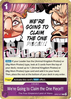 One Piece-Karte We're Going to Claim the One Piece!!! OP07-077