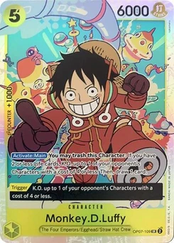 One Piece-Karte Monkey.D.Luffy (109) OP07-109
