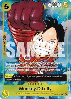 One Piece-Karte Monkey.D.Luffy (109) (Parallel) OP07-109v2