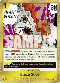 One Piece-Karte Blaze Slice OP07-116