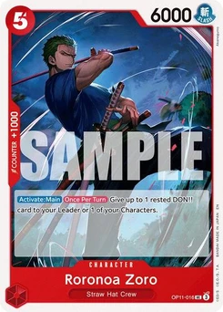 One Piece-Karte Roronoa Zoro OP11-016