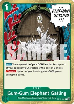 One Piece-Karte Gum-Gum Elephant Gatling OP11-038