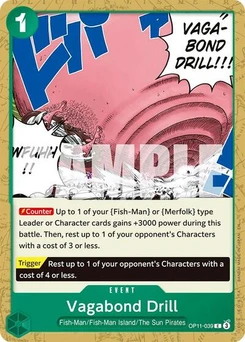 One Piece-Karte Vagabond Drill OP11-039