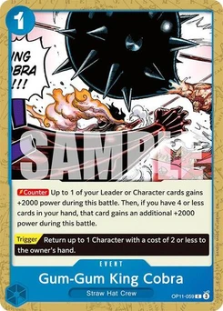 One Piece-Karte Gum-Gum King Cobra OP11-059