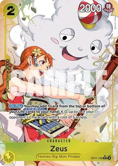 One Piece-Karte Zeus (Alternate Art) OP11-106v2