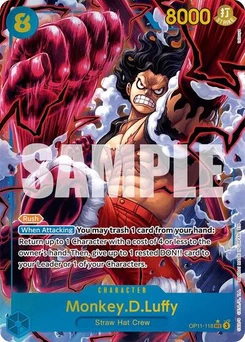 One Piece-Karte Monkey.D.Luffy (118) (Alternate Art) OP11-118v2