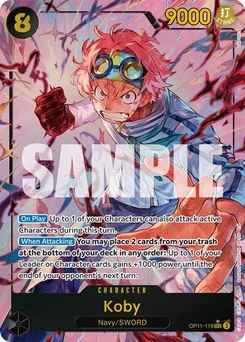 One Piece-Karte Koby (119) (Alternate Art) OP11-119v2