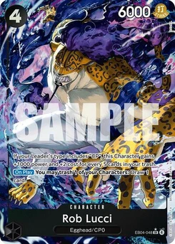 One Piece-Karte Rob Lucci (Alternate Art) EB04-048v2