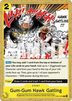 One Piece-Karte Gum-Gum Hawk Gatling EB04-060