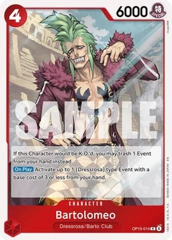 One Piece-Karte Bartolomeo OP15-014
