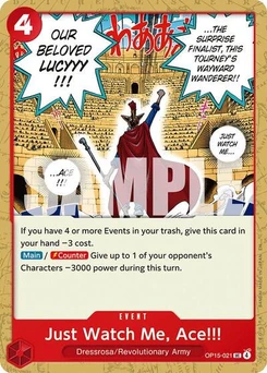 One Piece-Karte Just Watch Me, Ace!!! OP15-021
