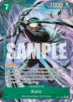 One Piece-Karte Kuro (Alternate Art) OP15-025v2