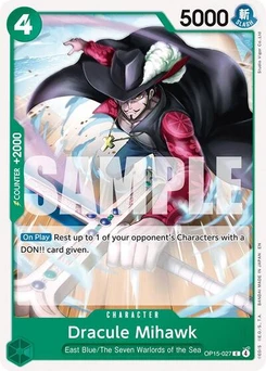 One Piece-Karte Dracule Mihawk OP15-027