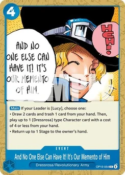 One Piece-Karte And No One Else Can Have It! It's Our Memento of Him OP15-054