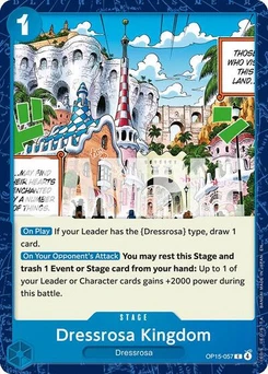 One Piece-Karte Dressrosa Kingdom OP15-057