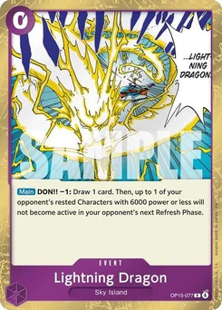One Piece-Karte Lightning Dragon OP15-077