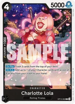 One Piece-Karte Charlotte Lola OP15-082