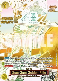 One Piece-Karte Gum-Gum Golden Rifle (Alternate Art) OP15-116v2