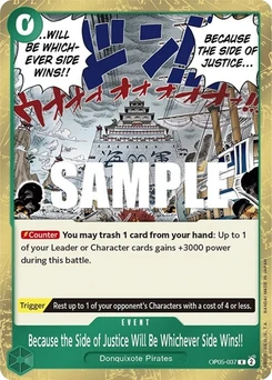One Piece-Karte Because the Side of Justice Will Be Whichever Side Wins!! OP05-037