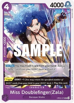 One Piece-Karte Miss Doublefinger(Zala) OP05-073
