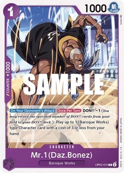 One Piece-Karte Mr.1 (Daz.Bonez) OP05-075