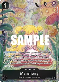 One Piece-Karte Mansherry (Alternate Art) OP05-088v2