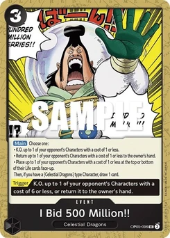 One Piece-Karte I Bid 500 Million!! OP05-096