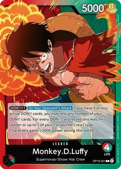 One Piece-Karte Monkey.D.Luffy (001) OP13-001