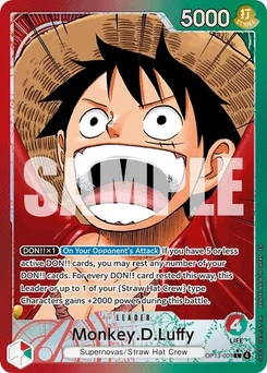 One Piece-Karte Monkey.D.Luffy (001) (Alternate Art) OP13-001v2