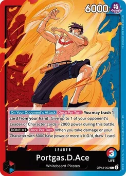 One Piece-Karte Portgas.D.Ace (002) OP13-002