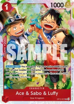 One Piece-Karte Ace & Sabo & Luffy OP13-007