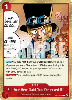 One Piece-Karte But Ace Here Said You Deserved It!! OP13-019