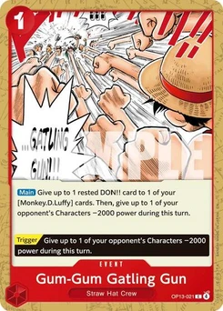 One Piece-Karte Gum-Gum Gatling Gun OP13-021