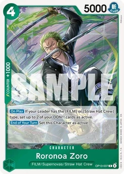 One Piece-Karte Roronoa Zoro OP13-037