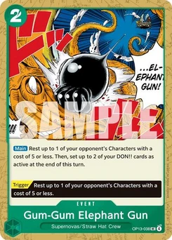 One Piece-Karte Gum-Gum Elephant Gun OP13-038