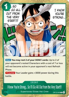 One Piece-Karte I Know You're Strong... So I'll Go All Out from the Very Start!!! OP13-040