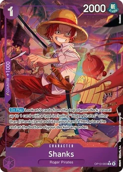 One Piece-Karte Shanks (065) (Alternate Art) OP13-065v2