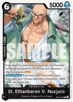 One Piece-Karte St. Ethanbaron V. Nusjuro OP13-080