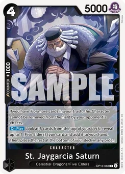 One Piece-Karte St. Jaygarcia Saturn OP13-083