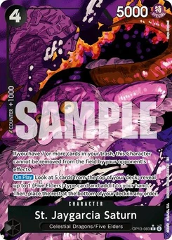 One Piece-Karte St. Jaygarcia Saturn (Alternate Art) OP13-083v2