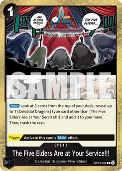 One Piece-Karte The Five Elders Are at Your Service!!! OP13-096