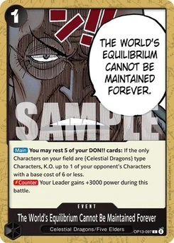 One Piece-Karte The World's Equilibrium Cannot Be Maintained Forever OP13-097