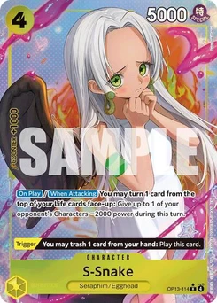 One Piece-Karte S-Snake (Alternate Art) OP13-114v2