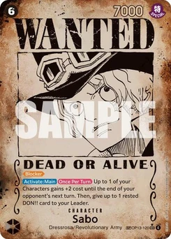 One Piece-Karte Sabo (120) (Wanted Poster) OP13-120v5