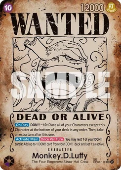 One Piece-Karte Monkey.D.Luffy (Wanted Poster) OP05-119