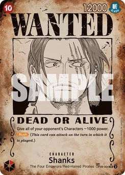One Piece-Karte Shanks (004) (Wanted Poster) OP09-004v4