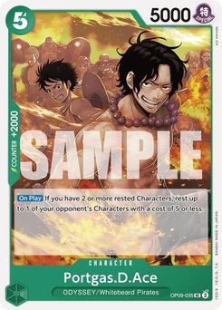 One Piece-Karte Portgas.D.Ace OP09-035