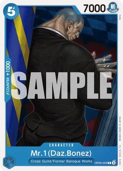 One Piece-Karte Mr.1(Daz.Bonez) OP09-055