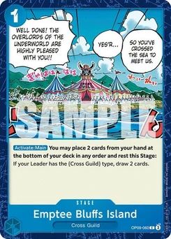 One Piece-Karte Emptee Bluffs Island OP09-060
